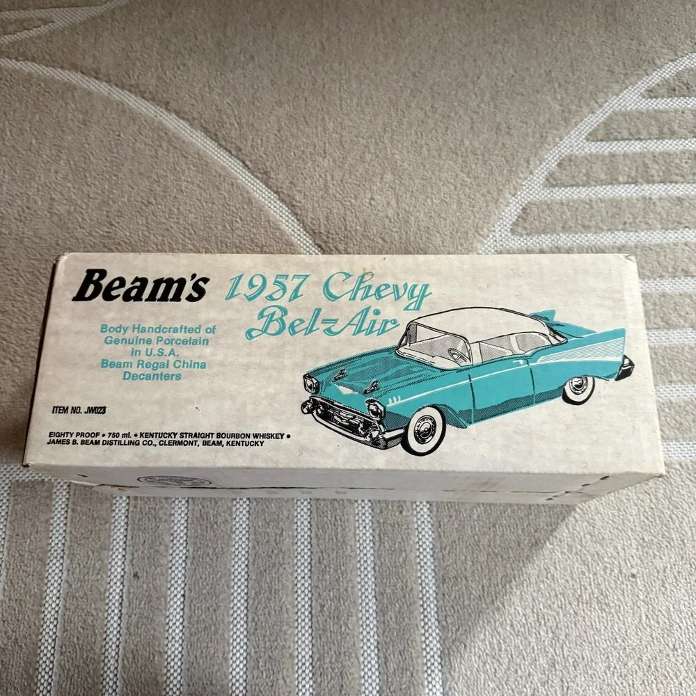 Vintage Jim Beam 1957 Chevrolet Bel Air Decanter Box Bag and Insert Only